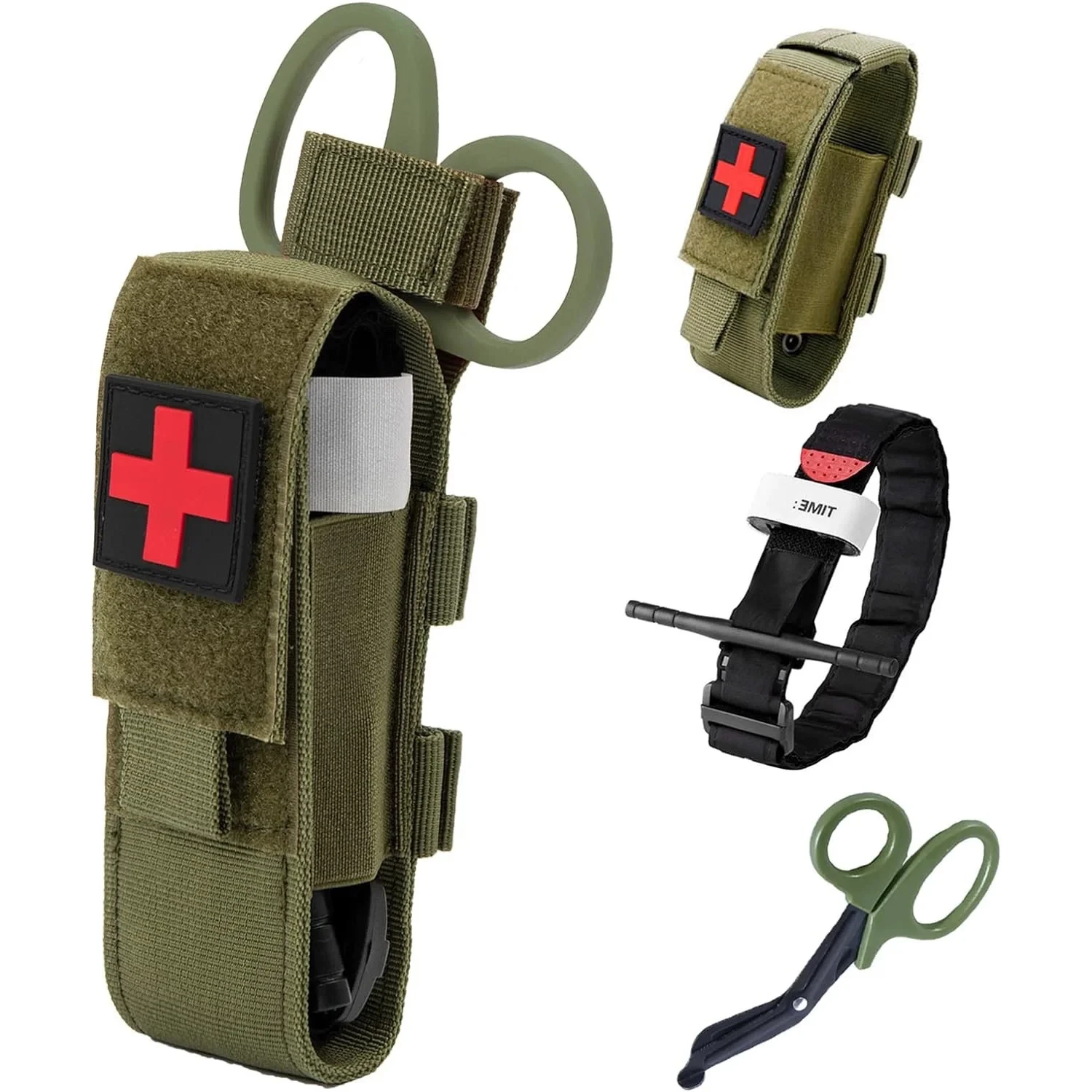 Kit de primeiros socorros tático torniquete molle conjunto sobrevivência bolsa titular enfermagem engrenagem médica tesoura saco rescuetool equipamentos ao ar livre