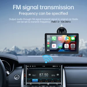 Lecteur vidéo universel de 7 pouces pour radio de voiture sans fil pour Apple CarPlay, écran tactile Android adapté à la BMW Volkswagen KIA 8 meilleurs lecteurs DVD portables avec écran en vente - No 2