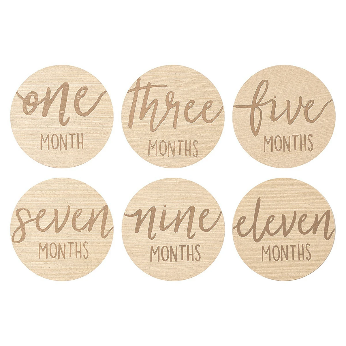 New baby newborn month record card commemorative wooden plate decoration