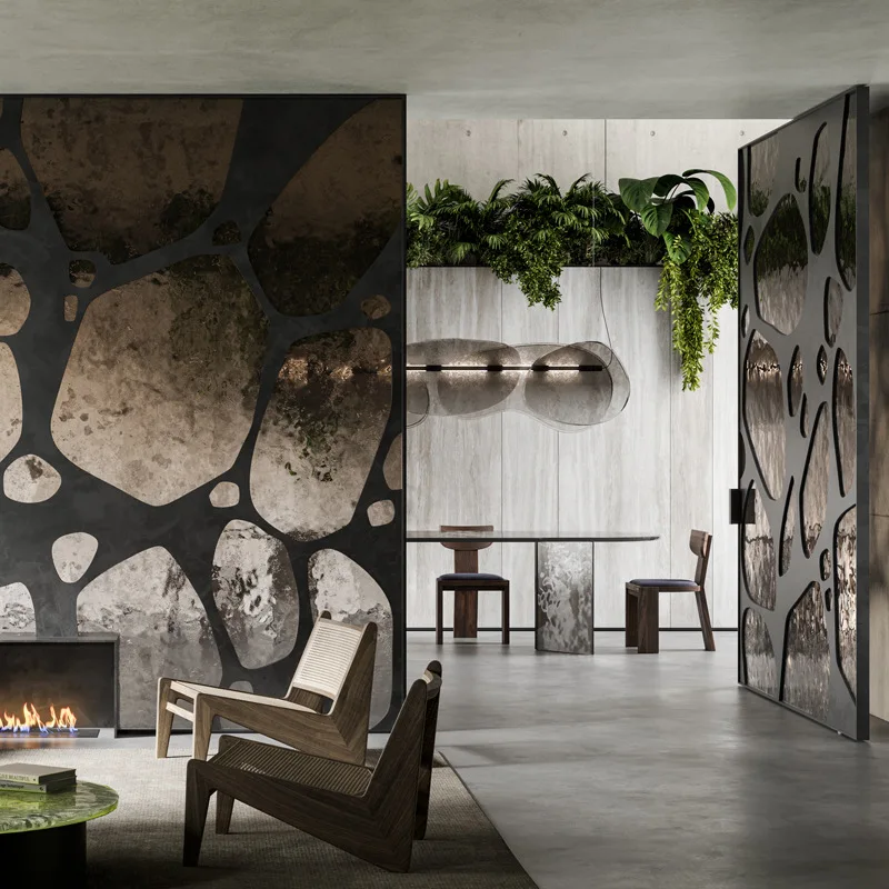 Contemporary Smoke Grey Glass PeQndant Light Irregular Petal Design for Dining Room Kitchen Island Bar Hotel Villa Interior Deco
