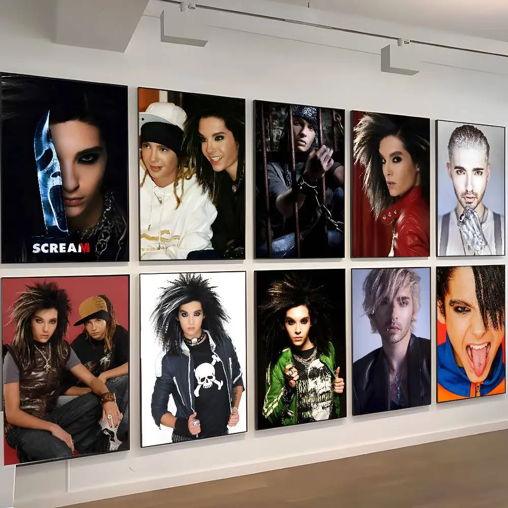 Cool rock band T Tokio H Hotel  Posters High Quality Self-adhesive Wall Art Decorations Color Prints Sticky