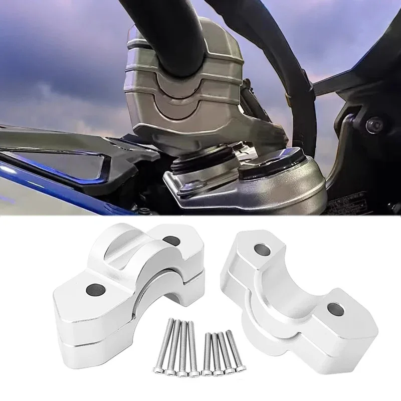 Handlebar Riser Bar Mount Handle Clamp Silver For BMW R 1300 GS 2024 Motorcycle