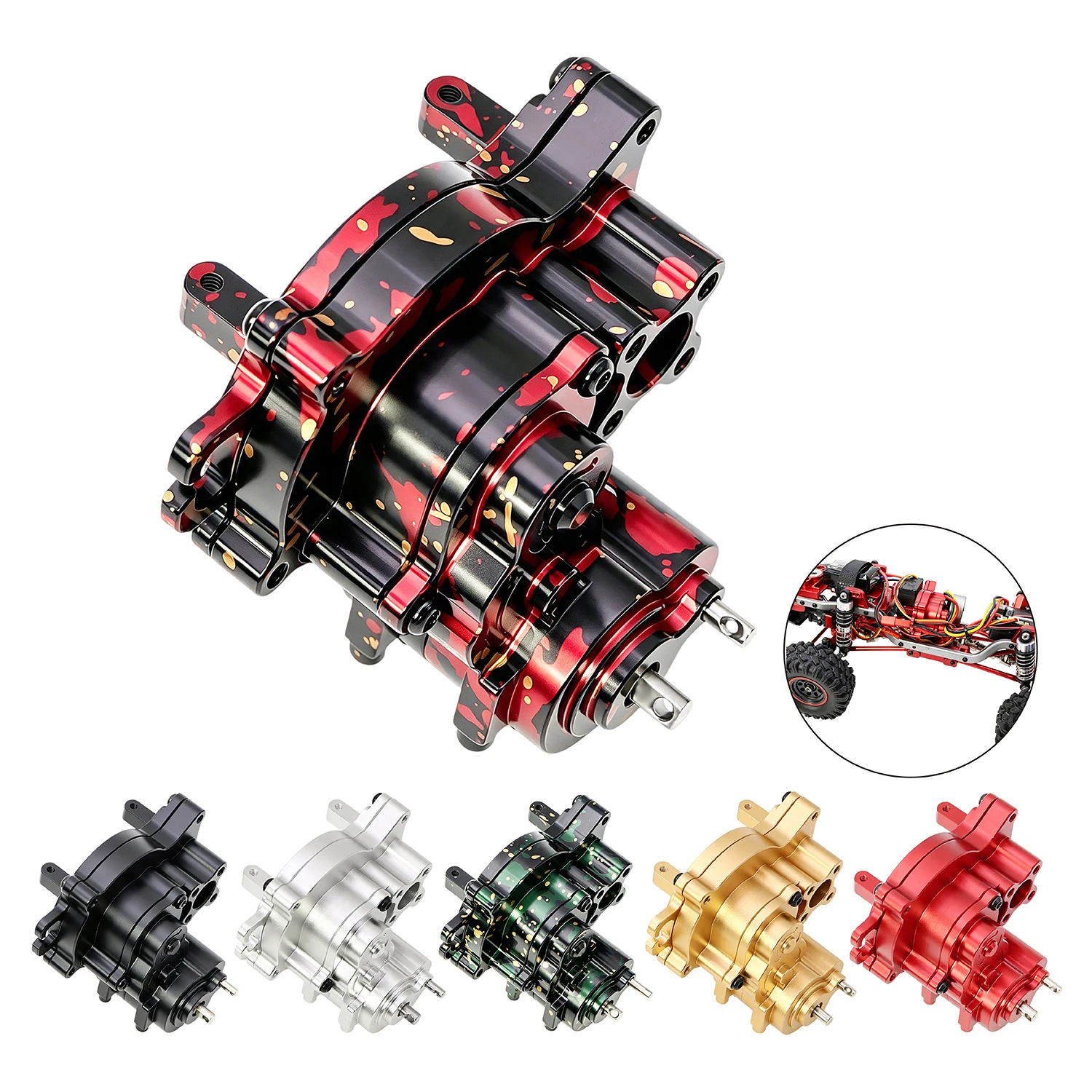 CNC Aluminium-Getriebe mit Zahnrädern für MJX Hyper Go H18P 1/18 RC Crawler Upgrade-Teil
