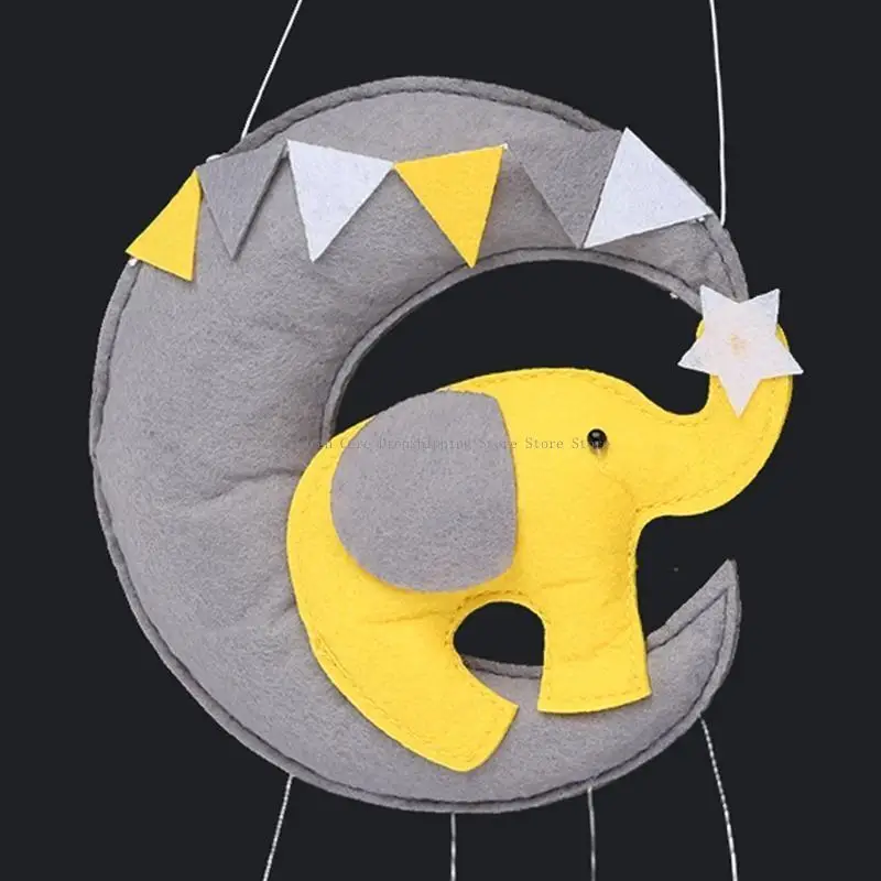 Baby Crib Non-woven Moon Stars Wind Kids Room Ceiling Mobile Hanging Decorations Shower Gift