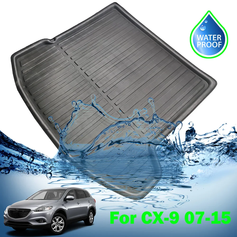 For Mazda CX-9 CX9 2007 - 2015 Heavy Duty Rear Cargo Floor Mat Boot Liner Trunk Tray Carpet 2008 2009 2010 2011 2012 2013 2014