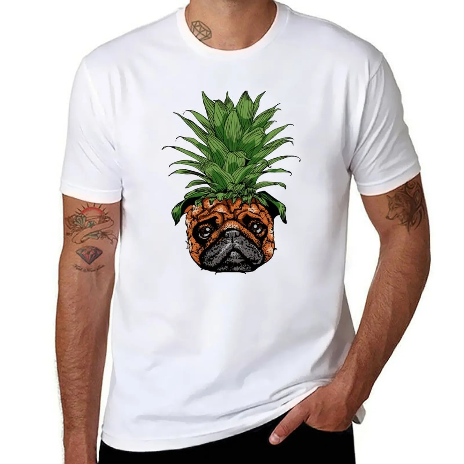 

Pineapple Pug T-Shirt t shirt man designer t shirts for man slim fit T-Shirt