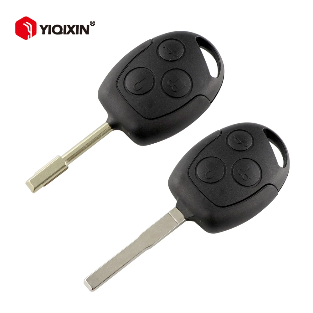 YIQIXIN Remote Car Key Shell Case For Ford Mondeo Focus 2 3 Festiva Fiesta Fusion Suit KA Transit With FO21 HU101 Blade 3 Button