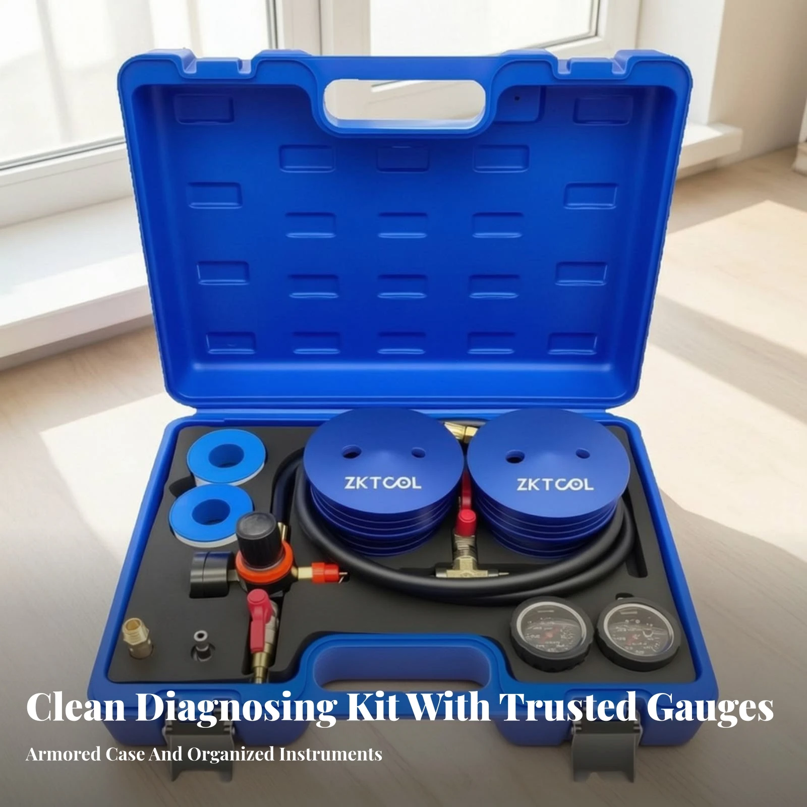 Charge Air Cooler Boost Leak Tester Accurate Charge Air Cooler Pressure Tester Intercooler Leak Test Kit Rugged Organized