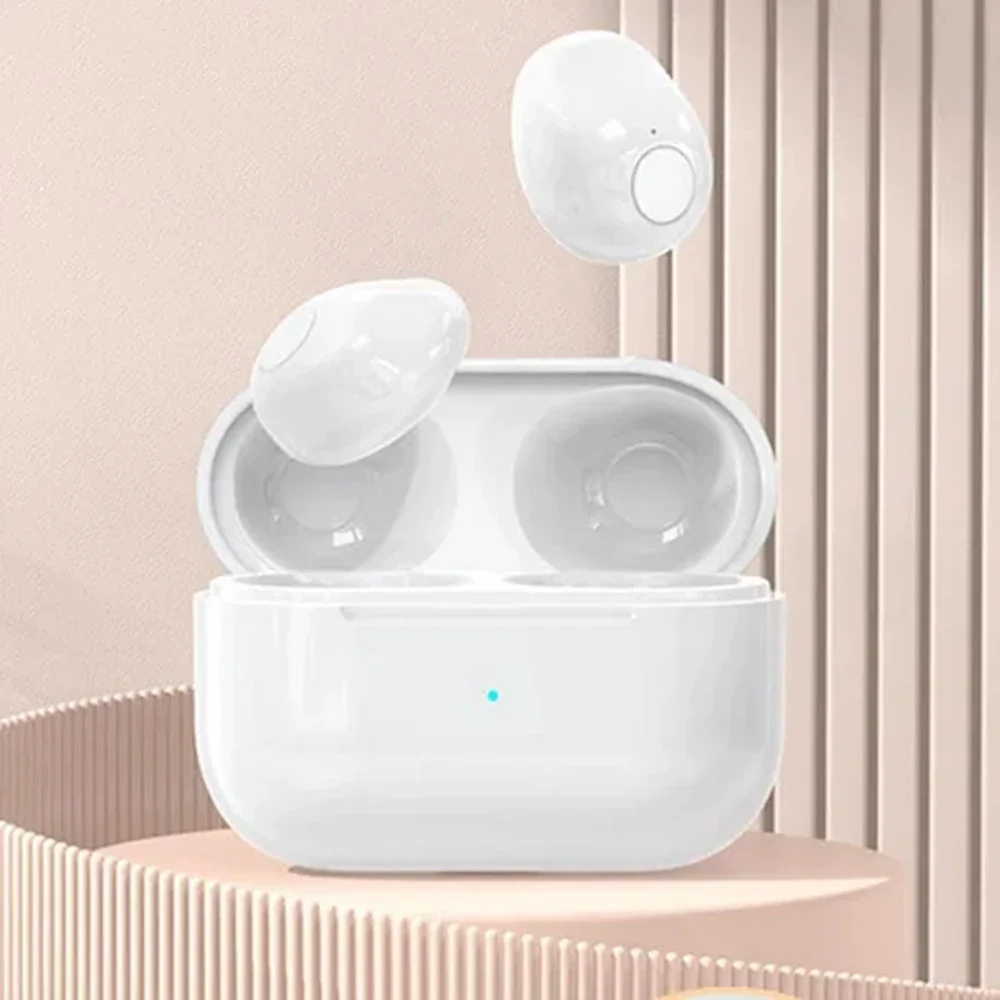 Onzichtbare koptelefoon Mini-hoofdtelefoon V5.2 Bluetooth TWS In-ear oordopjes Ruisonderdrukking Draadloze slaap In-ear oordopjes met microfoon