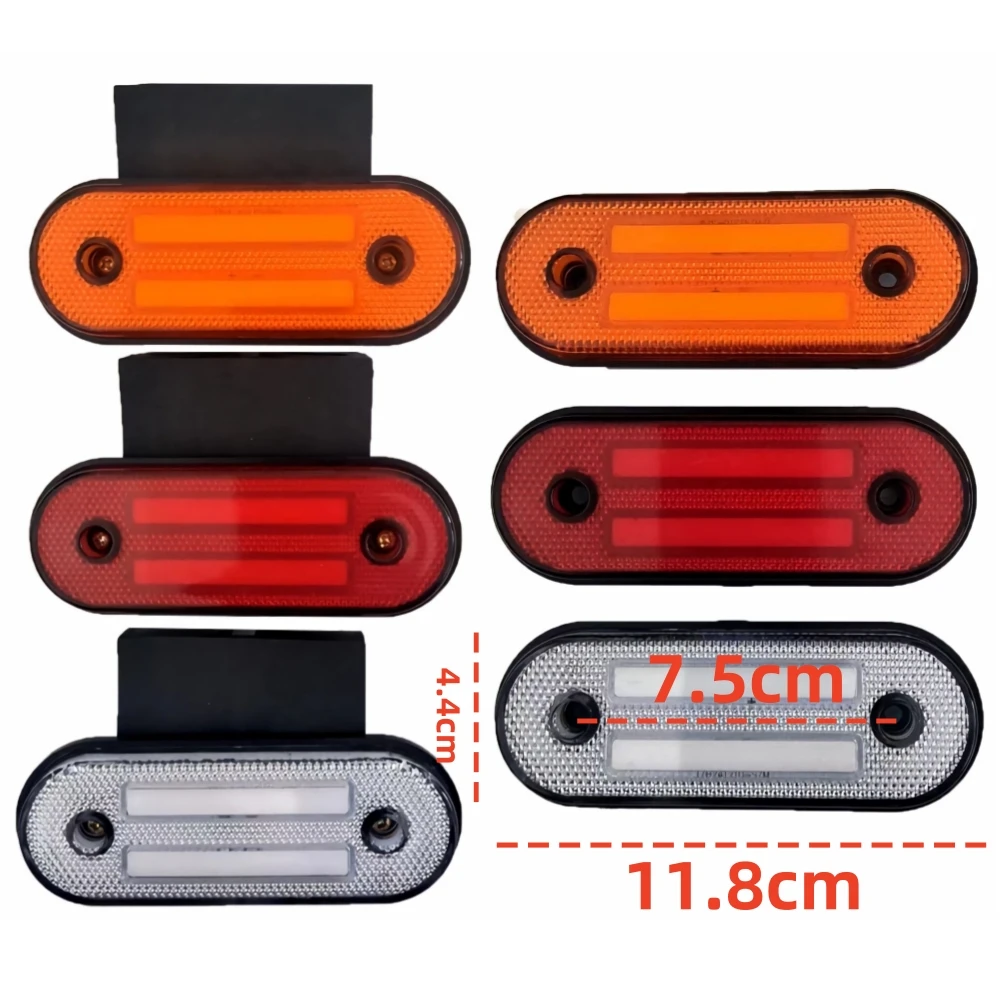 10Pcs 12V 24V Cargo Light Trailer LED Lights Truck Side Marker Lights Caravan Van RV Bus Sidelight