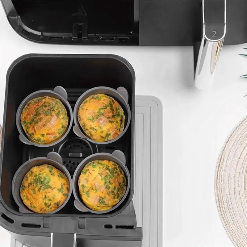 AB43 Для-Ninja-DZ201-Foodi-Яйцо-Перца-Пэрофритюрница-Яйцо-Порконьер,-Силикофон-Рамакины-Для-Нзяндзя-Фритюрница-Достойкий-A