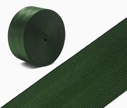 10 meters Roll Seat Belt Webbing Safety Strap green Color 4.8cm Wide 5 Bars