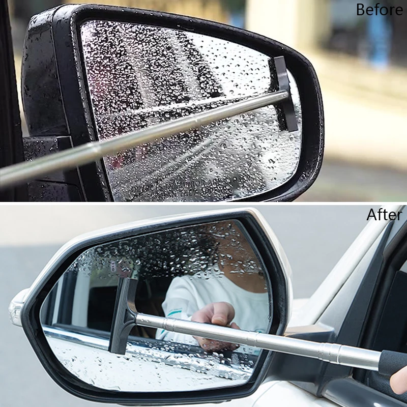 Afbeelding 5: Intrekbare auto-achteruitkijkwisser Draagbare borstel Multifunctionele vensterglasstof Sneeuwschraper Auto-accessoires Reinigingsgereedschap