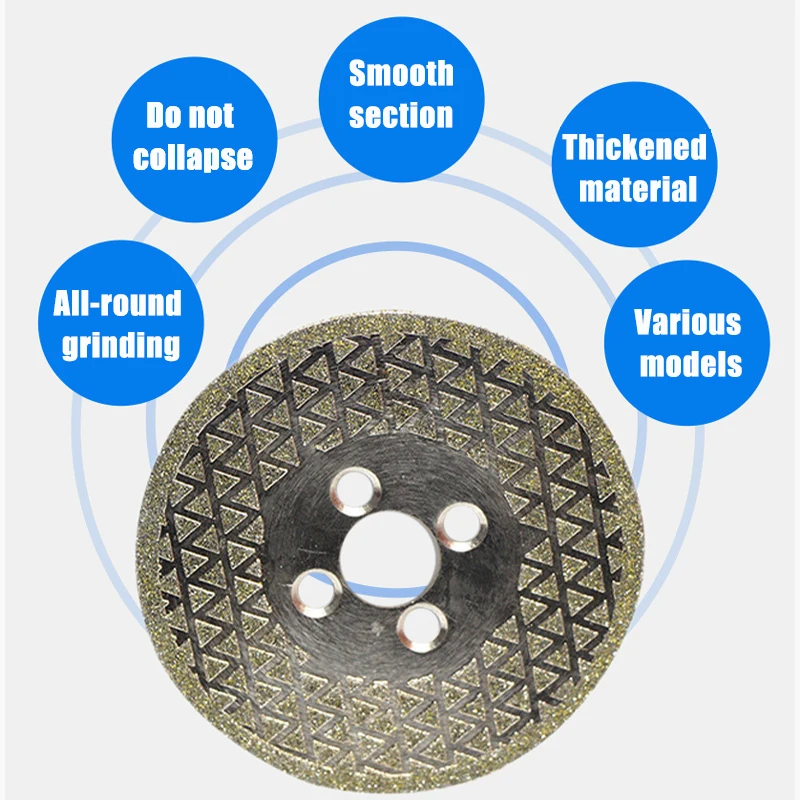 1pc M14 Vacuum Brazed Diamond Cutting Wheel Saw Blade Double Sides Disc For Marble Concrete Ceramic Tile Cutting