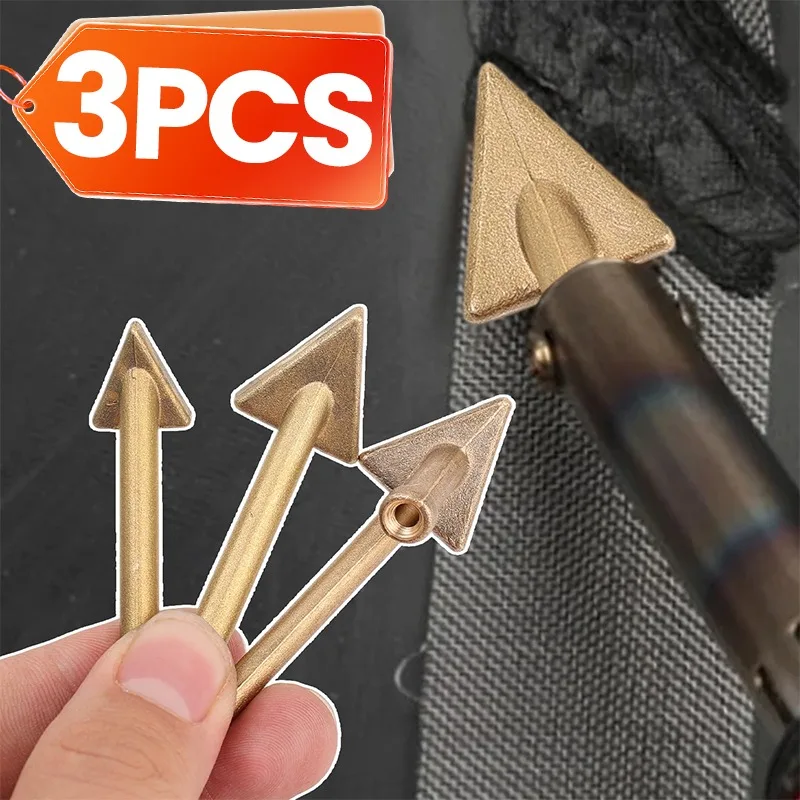 

Car Bumper Plastic Repair Tool Copper Auto Body Triangle Smoothing Flattening Head Soldering Iron Welding Tip Auto Accessory Kit