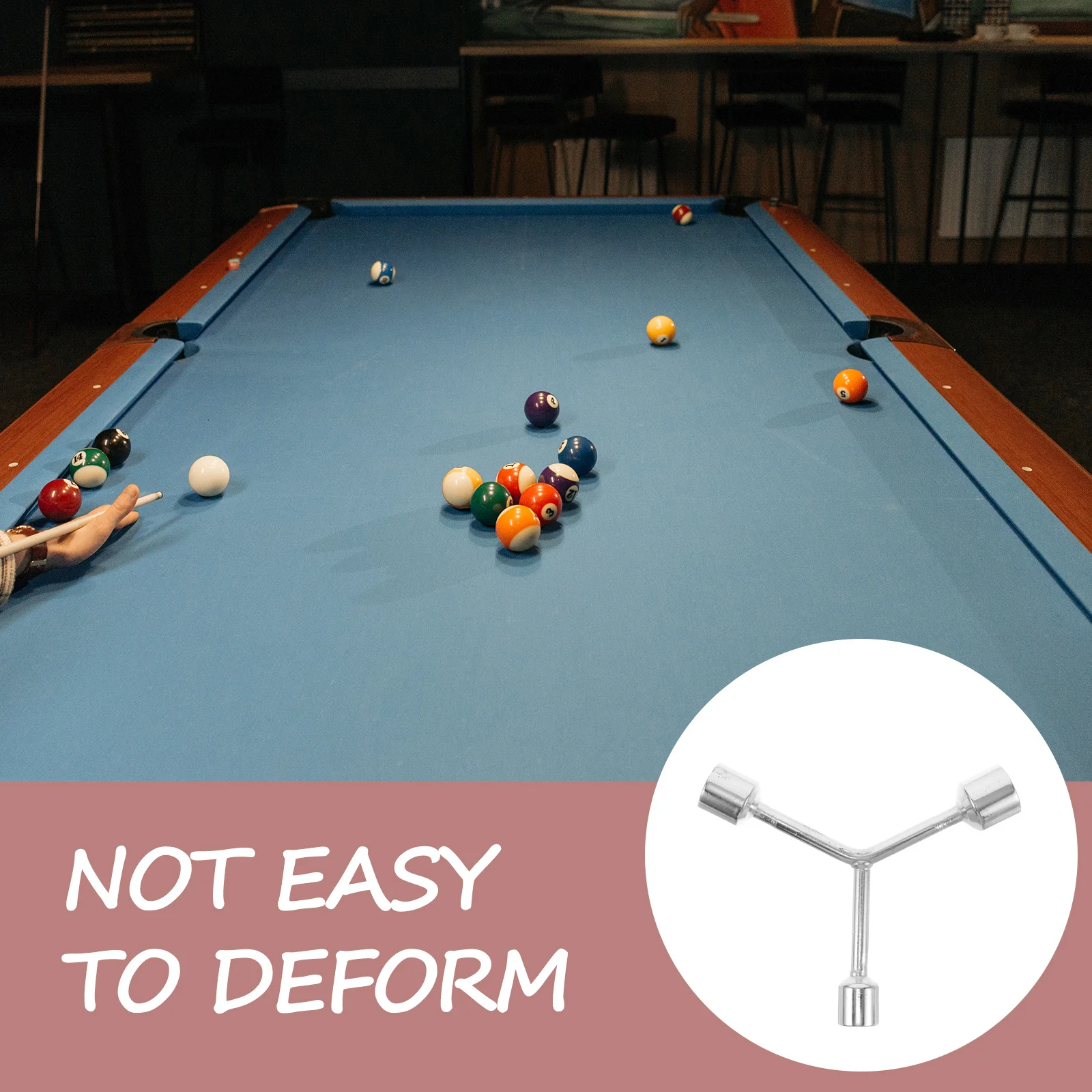 Three-Prong Socket Triangle Pool Table Wrench Thickened Y Type 3 Way Tool for Disassembly Maintenance and Tablecloth Replacement