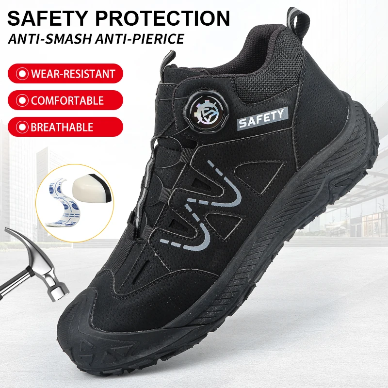 2026 Garden and Horticultural Construction, Lathe Machining, Anti-Smashing, Anti-Puncture Labor Shoes, Safety Shoes, Work Shoes view 6
