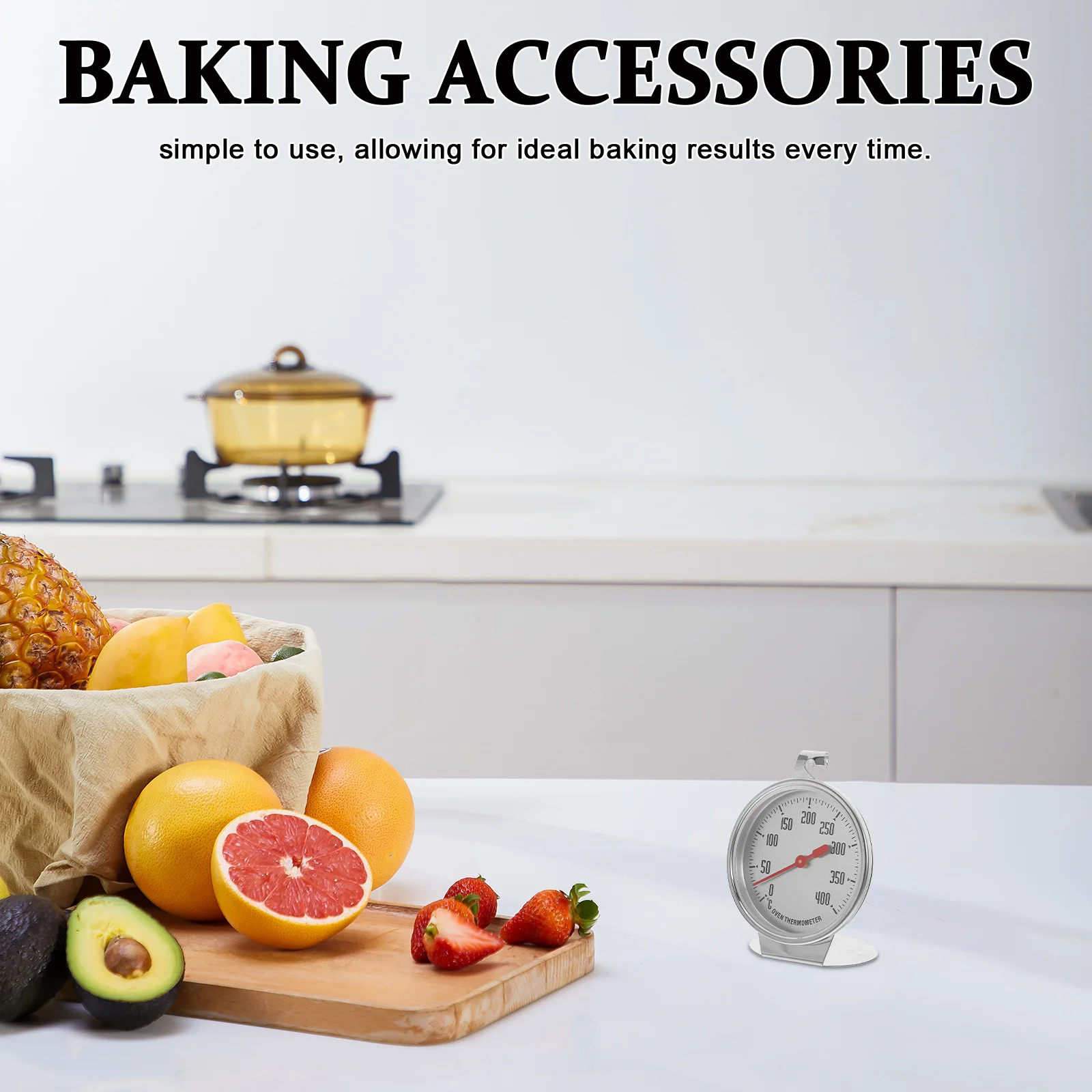 

Oven Thermometer Dial Accurate High Temperature Reading for Baking Supplies Kitchen Gadgets 400c Thermocouple Oven Replacement