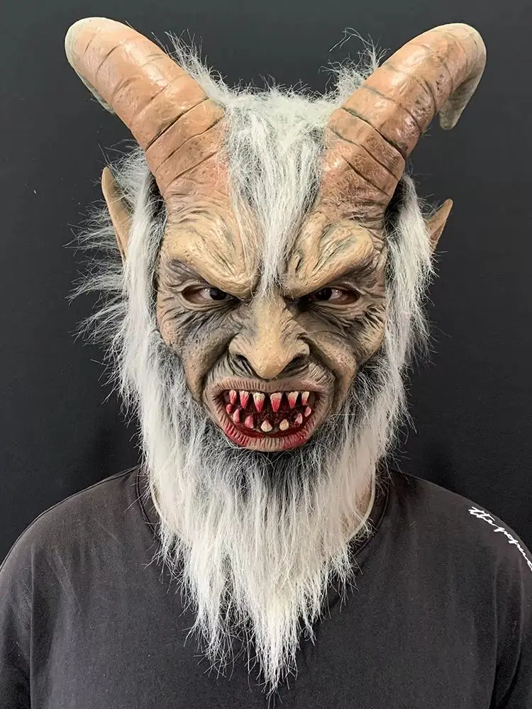 Halloween-Horror-Themen-Cosplay-Masken, Teufelsmasken mit Ziegenhörnern, Halloween-Party-Kostüm-Accessoires – Detail 1