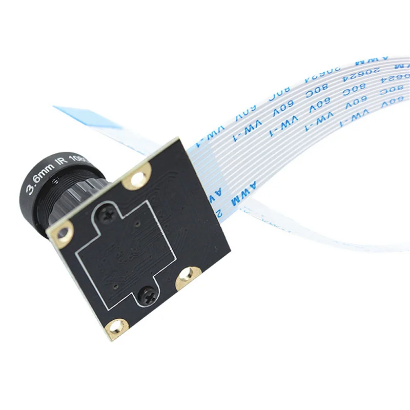 【Design elegante】 Módulo de câmera 8X 5MP OV5647 Versão sem visão noturna para Raspberry Pi 75 graus 3,6 mm Foco ajustável 1080P HD We