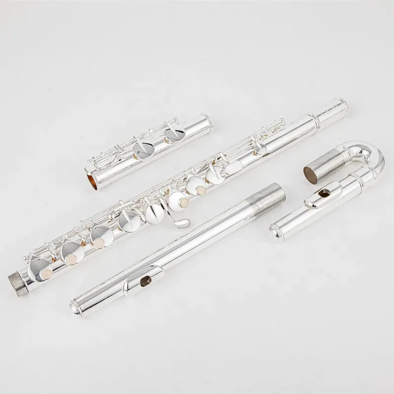

Sankyo AF301 Alto Flute G Tune 16 Closed Hole Keys Sliver Plated Professional Musical Instrument with Case