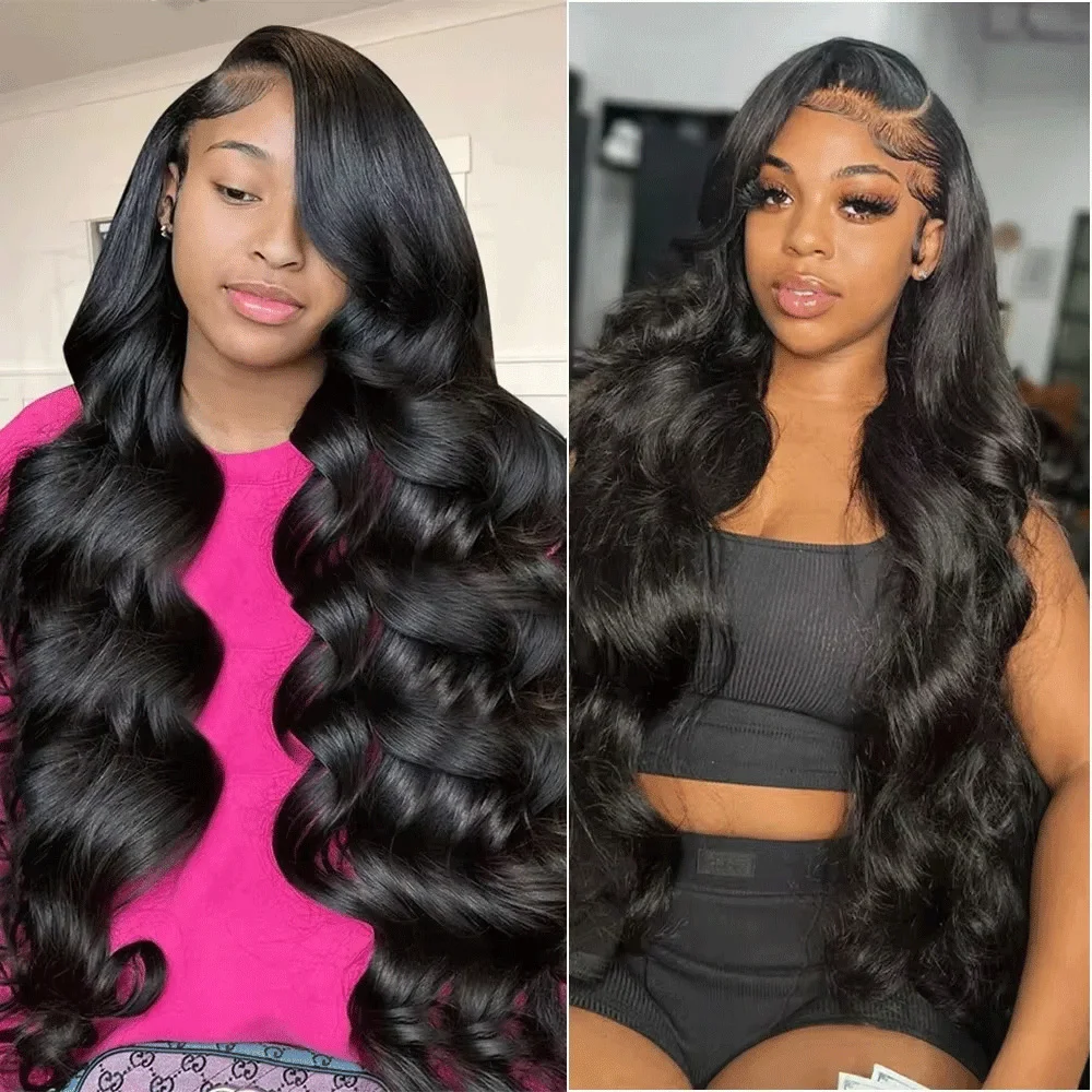 38 بوصة الجسم موجة 13x6 HD الدانتيل الشفاف الباروكات الأمامية 100% الشعر البشري قبل قطعها البرازيلي 200% الكثافة 13x4 الدانتيل شعر مستعار أمامي
