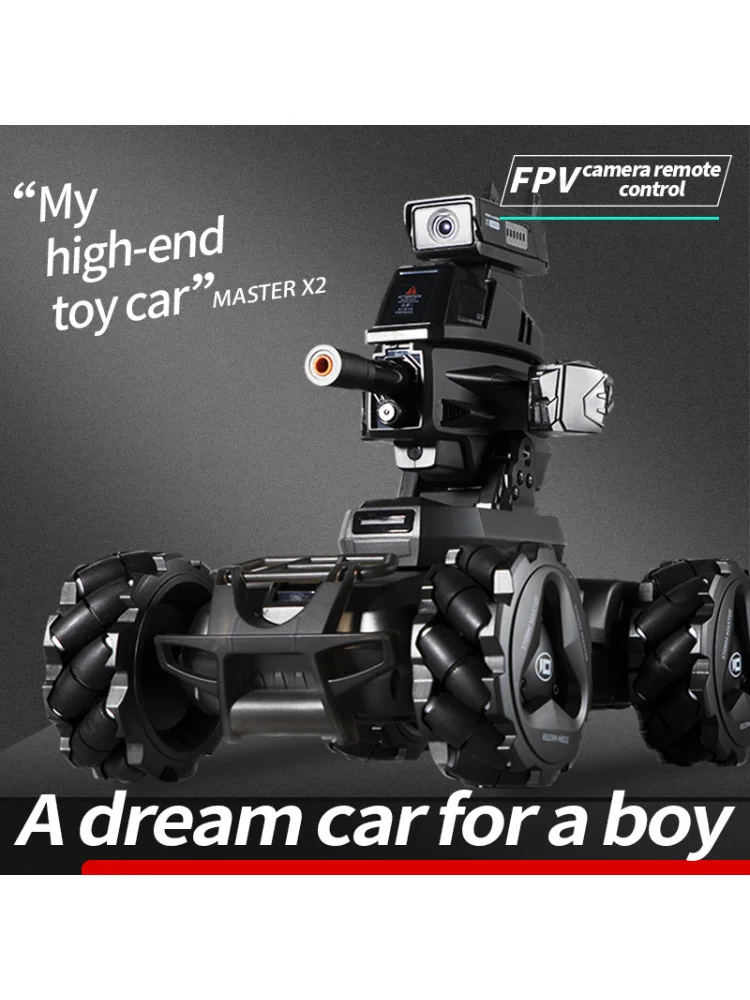 لعبة دبابة قتال RC الذكية مع قفل ليزر - أسود/أبيض لؤلؤي رائع، هدية للأطفال