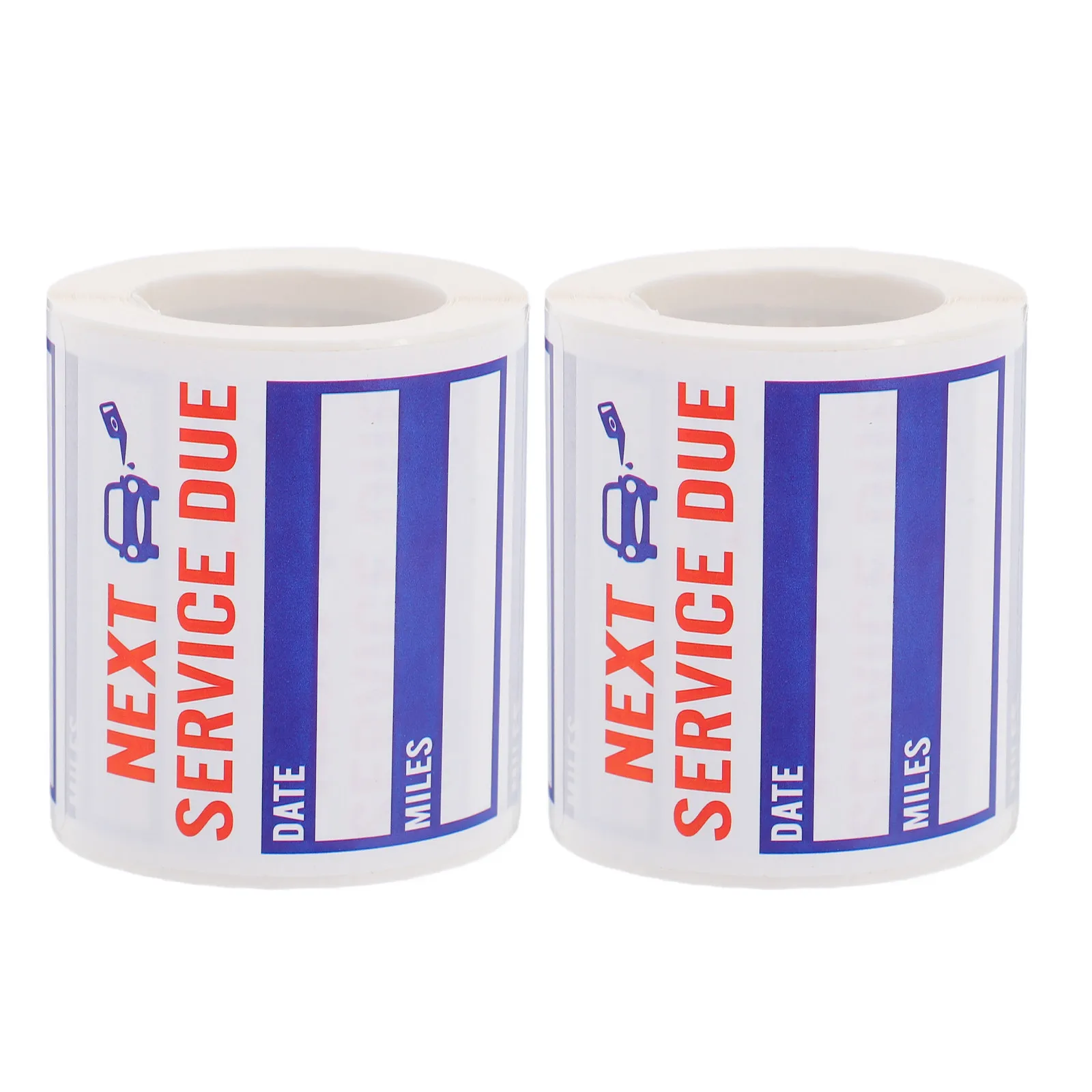 

2 рулона водонепроницаемых наклеек для напоминания о замене масла, этикетки для обслуживания автомобиля, клейкие наклейки для отслеживания технического обслуживания автомобиля