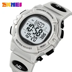 SKMEI Fashion Digital Countdown Sport Men Watches Casual Waterproof Calendar Stopwatch Back Light Display Alarm Wristwatch Clock