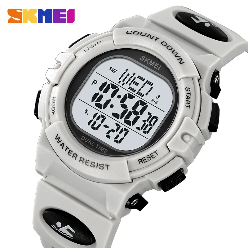 SKMEI Fashion Digital Countdown Sport Men Watches Casual Waterproof Calendar Stopwatch Back Light Display Alarm Wristwatch Clock