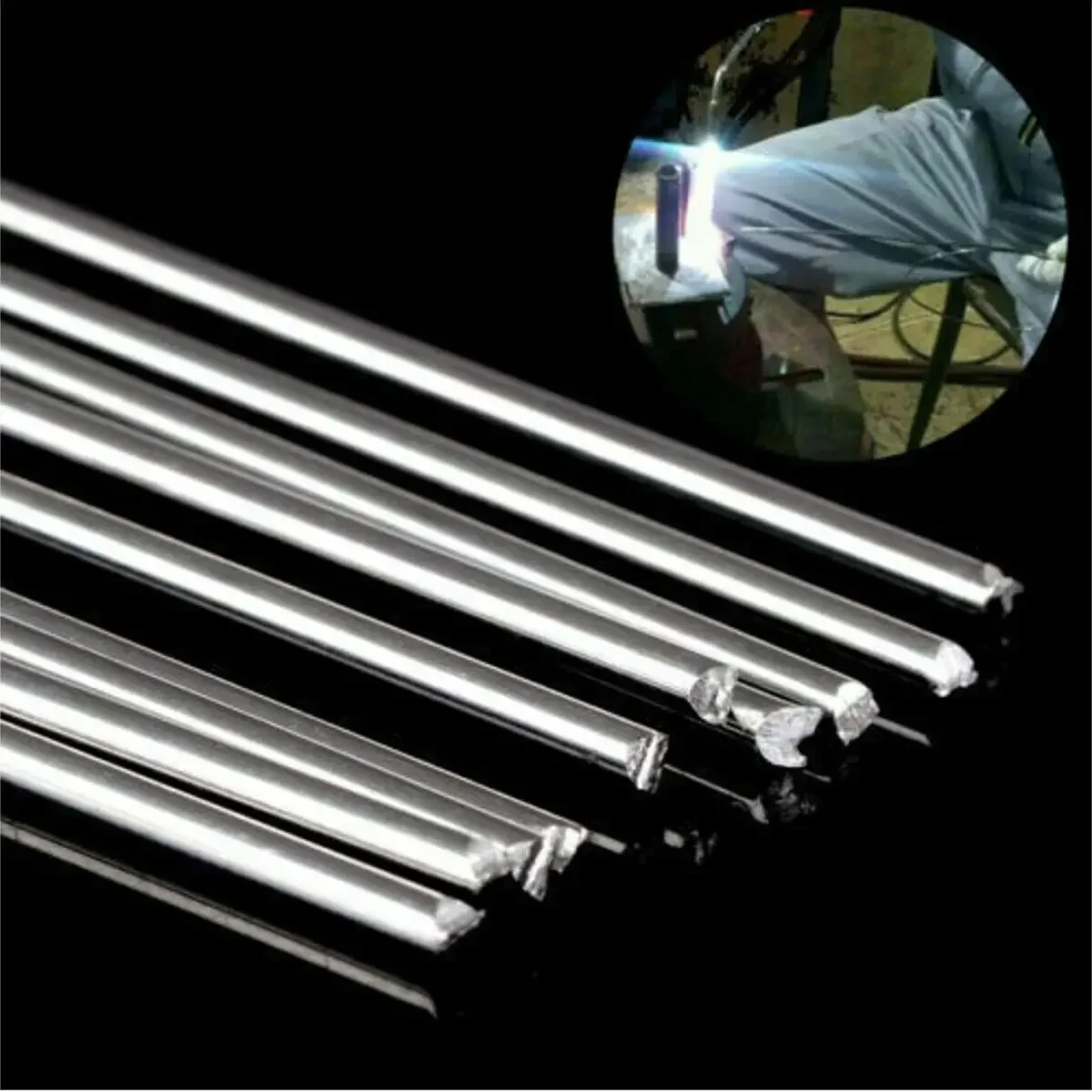 Brazing Welding Head Cored Electrode Flux Silver 380°~400° Aluminum Solid Solution Wire 33cm/1.08ft Reliable Useful