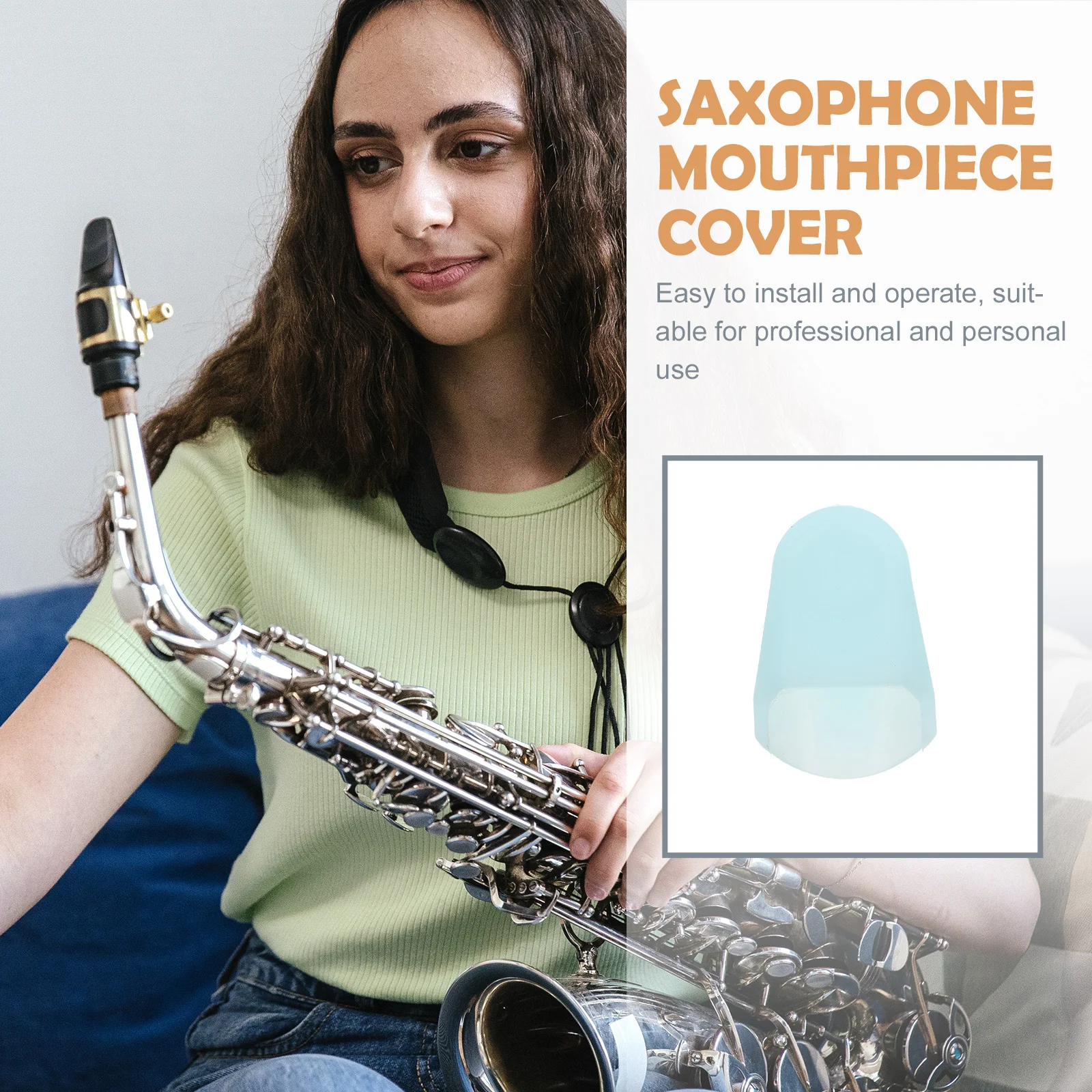 

Saxophone Mouthpiece Protective Cover Silicone Design For Sax Clarinet Flute Lightweight Music Instrument Accessory