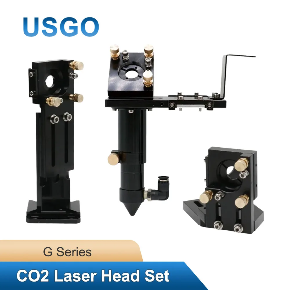 G Series CO2 Laser Head Set Mirror Diameter 30mm and Lens Diameter 25mm Focal Length 63.5&101.6mm for High Power Co2 Laser Head