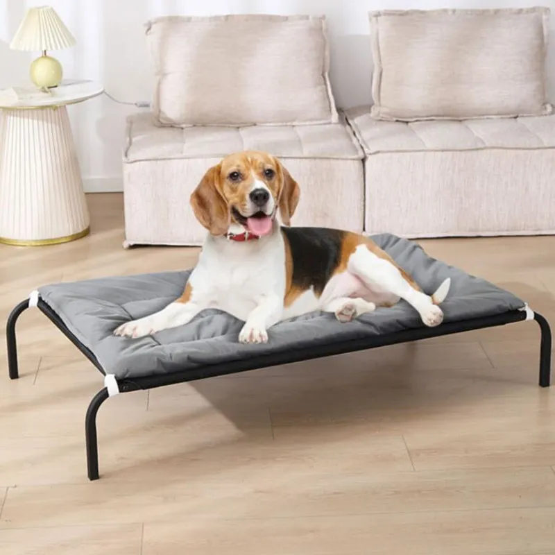 Dog Beds Iron Frame Dog Beds for Large Dogs Sleeping Kennel Breathable Dogs Bed Washable Iron Pet Bed for Traveling Pet Supplies