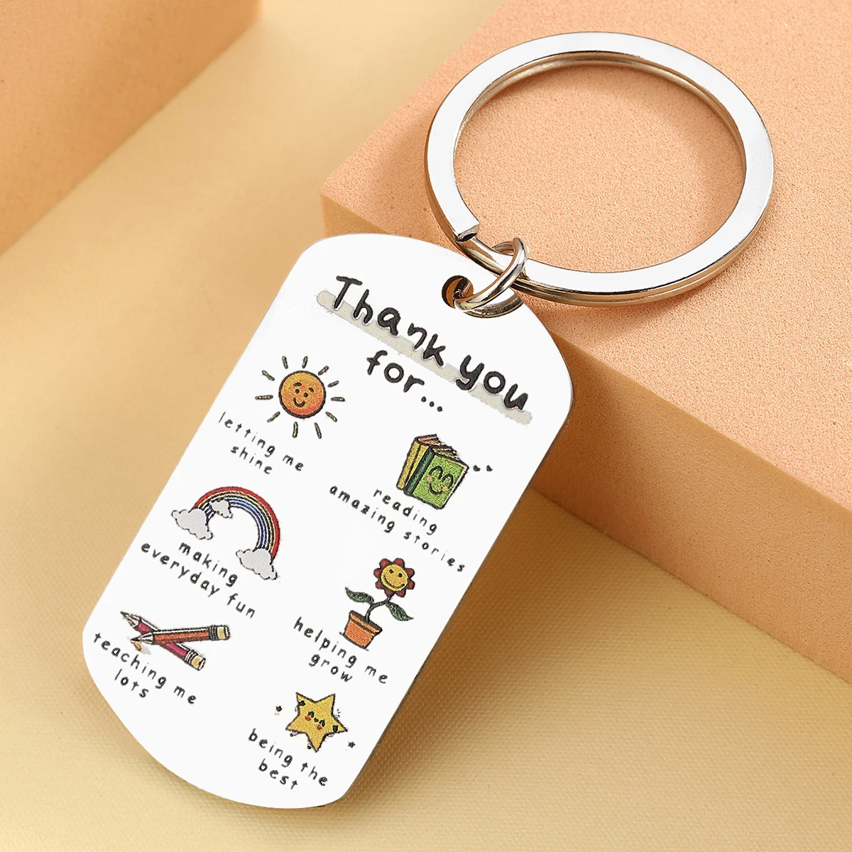 1Pc Teacher Appreciation Gifts Ladies Keychain Cute Thank You Teacher Gift Christmas Thanksgiving Gift Valentine\'s Day Gift