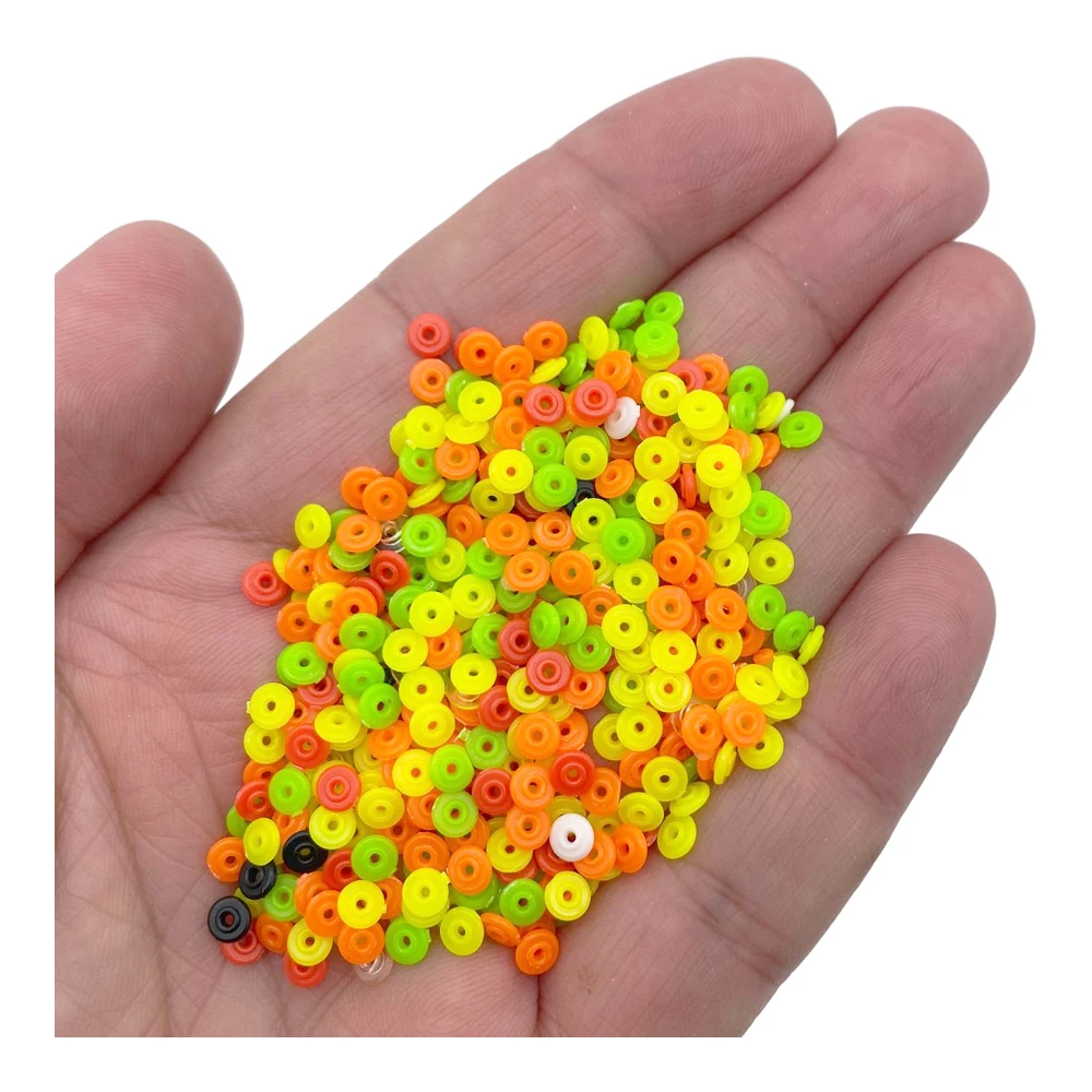 50Pcs Convex Block Bead-Shaped Fishing Flat Block Block Bead Block Ufo-Shaped Apo Fishing Group Accessories Sea Fishing Supplies