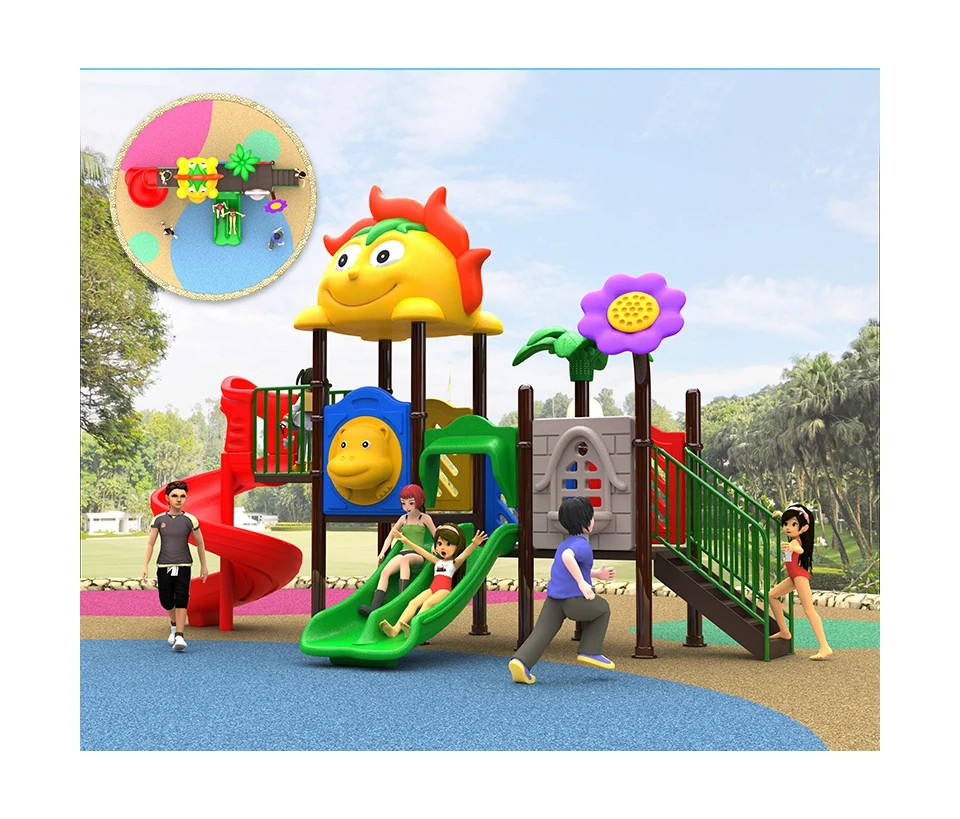 Multi-Color Plastic Slides Sliding Toys For Kids Children's Park Modern Playground Outdoor Park Equipment