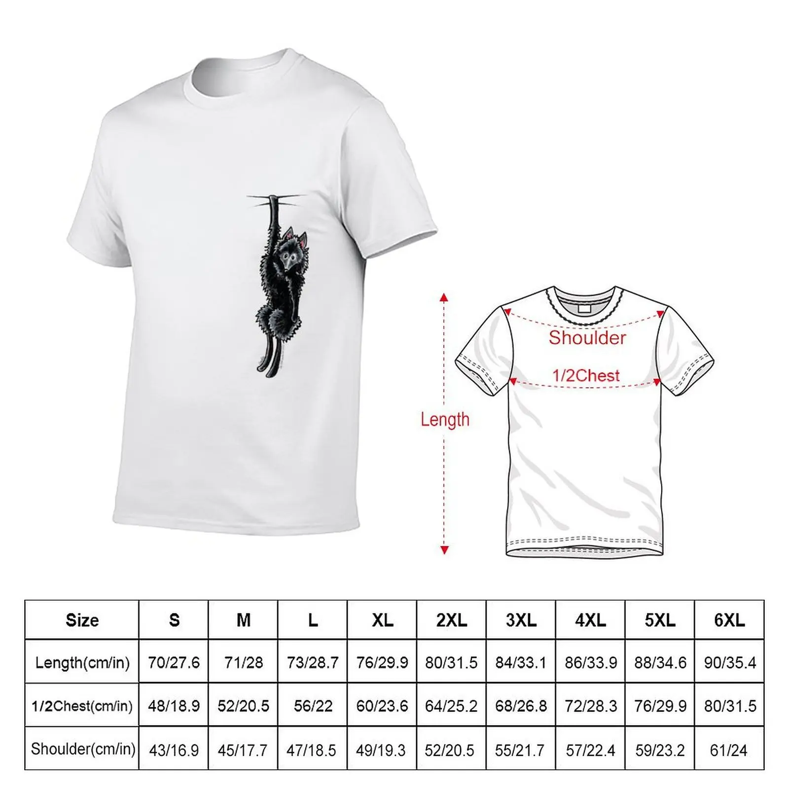 Clingy Schipperke T-Shirt hippie clothes vintage t shirts cotton t shirt men