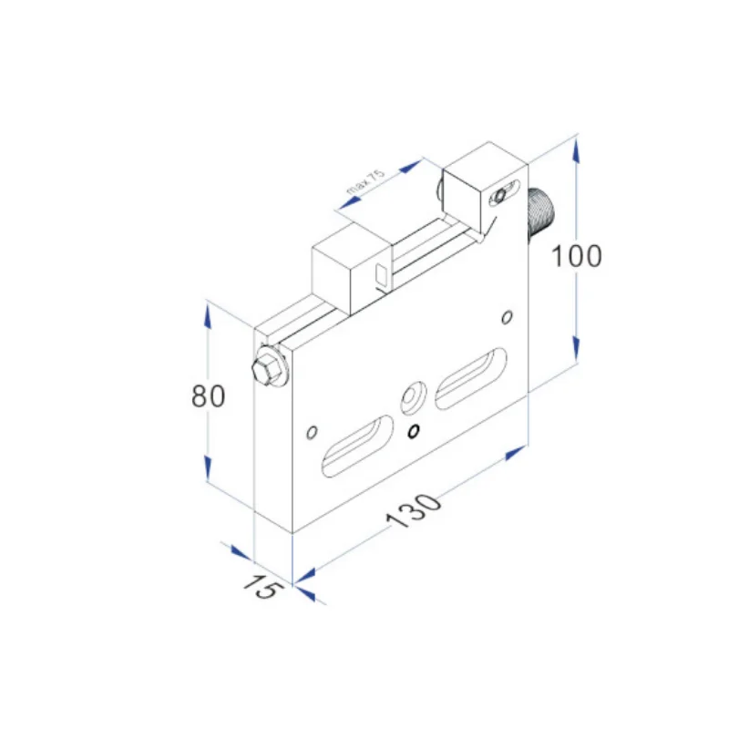 نطاق تثبيت ملزمة مسطحة بحد أقصى = 75 مم VIS651 EDM 3R/EWORA تركيبات منصة العمل
