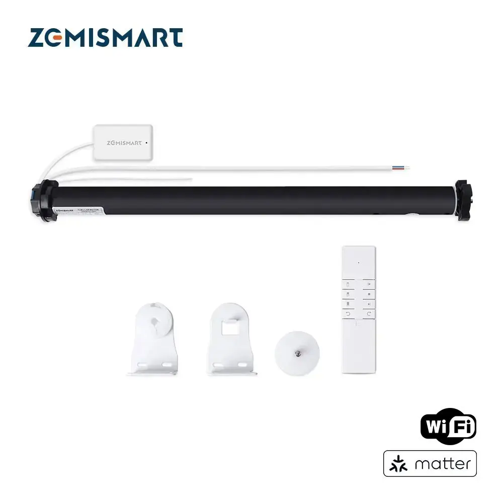 Zemismart WiFi Matter-certified Roller Shade Blinds Motor for 37 38mm Google Home App Smartthings App Control