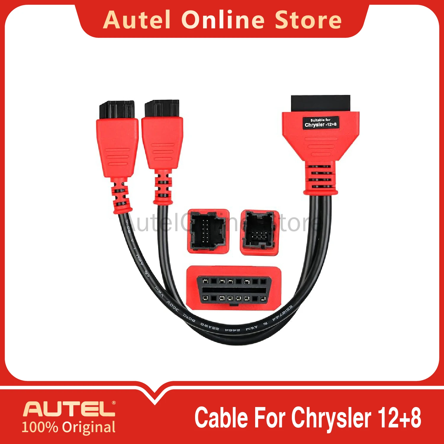 

Автомобильный диагностический интерфейс FCA 12 + 8 контактов к OBD2 для Chrysler
