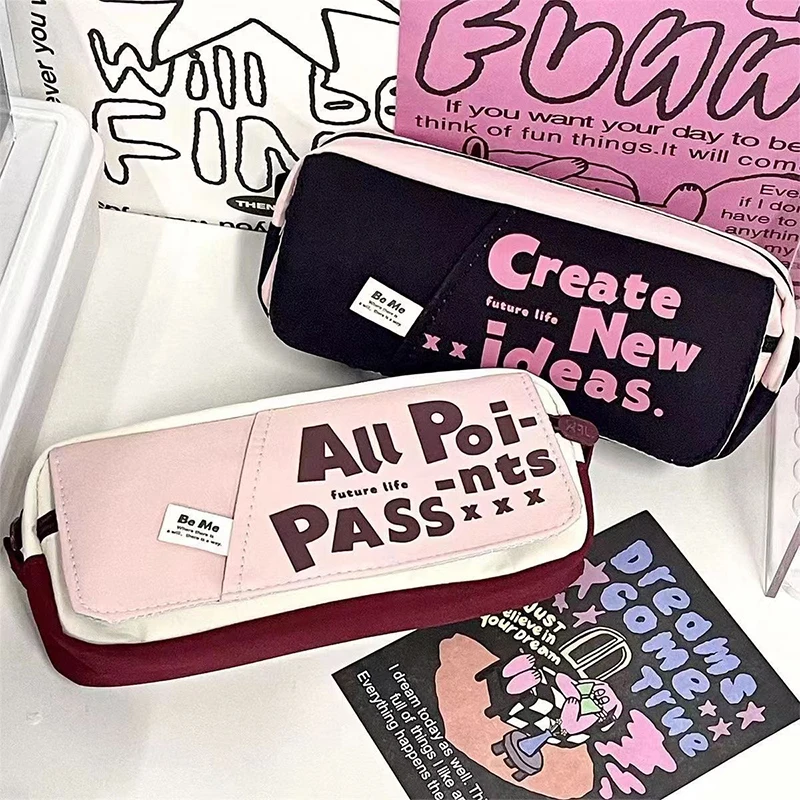 Dopamine Ретро граффити пенал Ins стиль сумка для хранения канцелярских принадлежностей органайзер для карандашей сумка школьные принадлежности дорожная косметичка