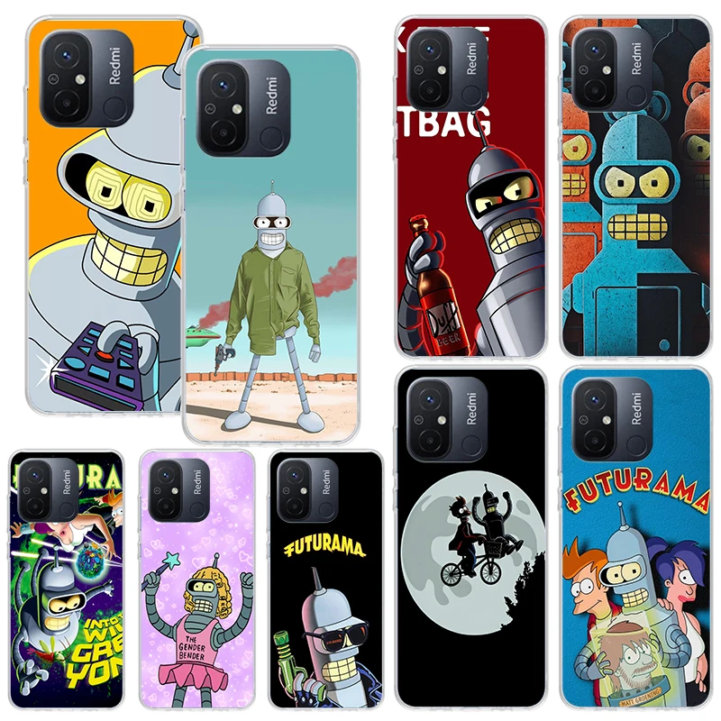 Cartoon F-Futuramas Phone Case For Xiaomi Redmi 12C 12 10C 10A 10 9C 9A 9T 9 8A 8 7A 7 6A 6 Pro K70 K40 K20 Fundas Back Cover