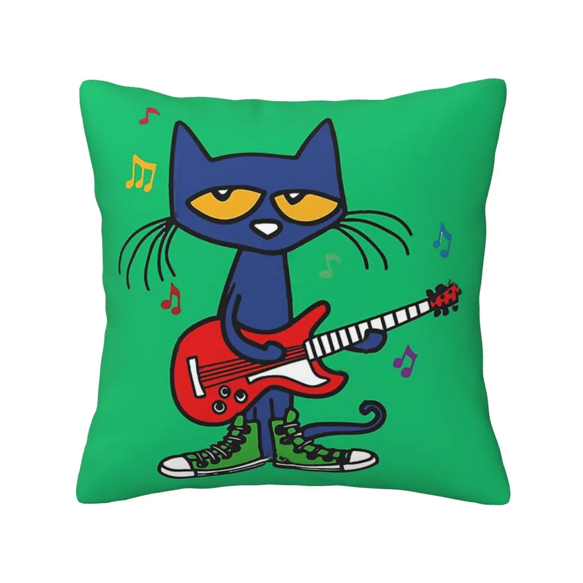 Pete The Cat Singing Cartoon Cat Cute Animal Design polyester Digital printing 20x20in home decor seat cushion Dropshipping