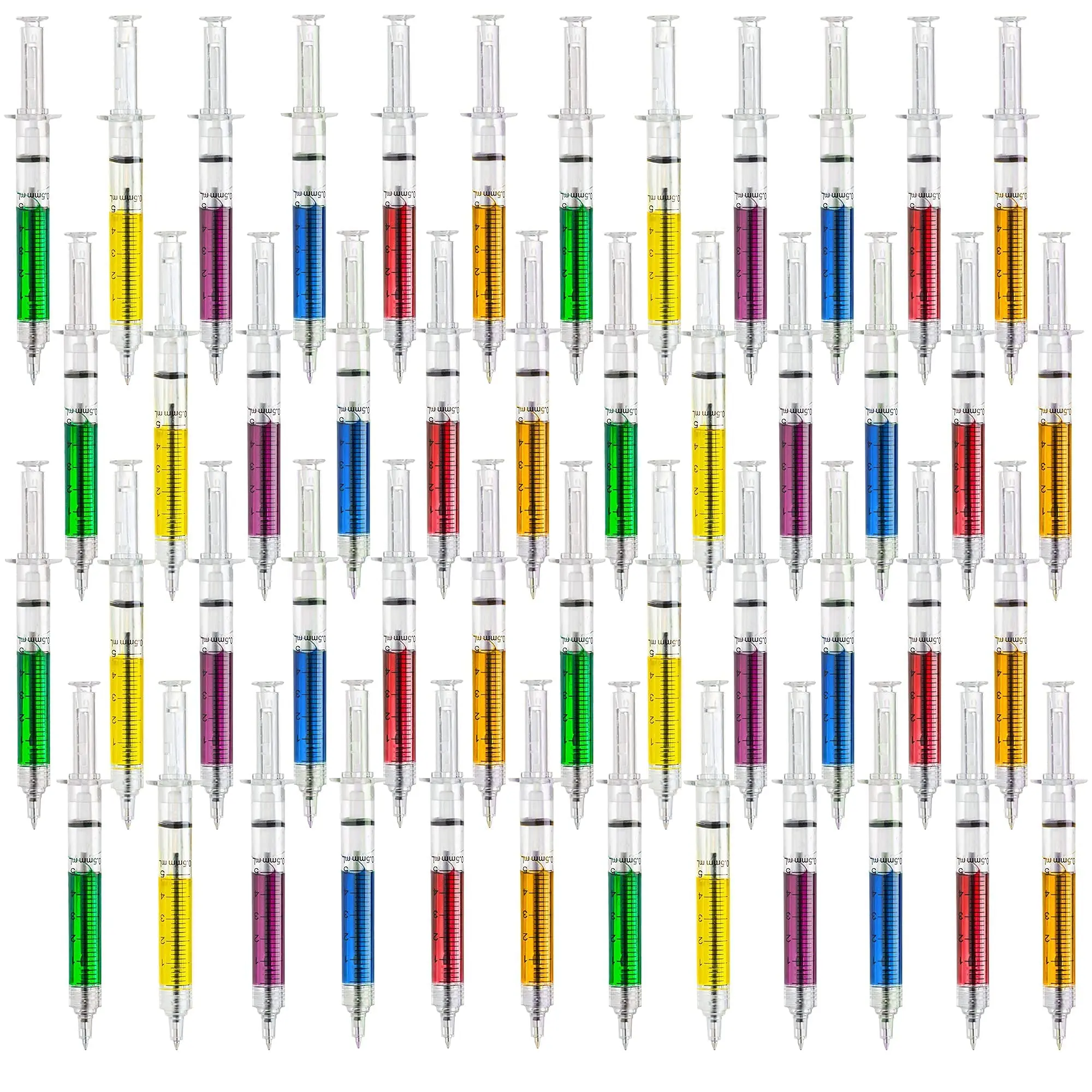 36pcs Injection Type Ball Point Pen Doctor Nurse Gift Liquid Pen Color Syringe Pens Wholesale