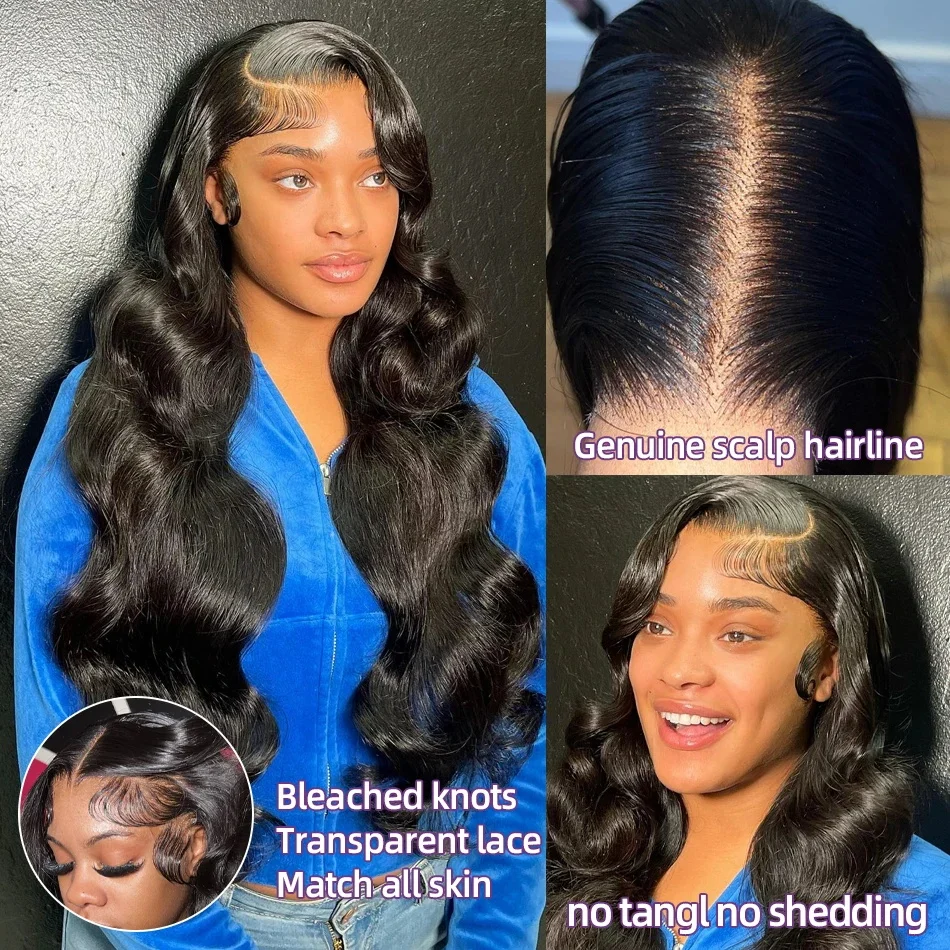 Nadine Body Wave 13x4 Lace Front Wig Water Wave Lace Wig 13x6 Transparent Lace Frontal  Brazilian Women Human Hair Wigs 40 Inch