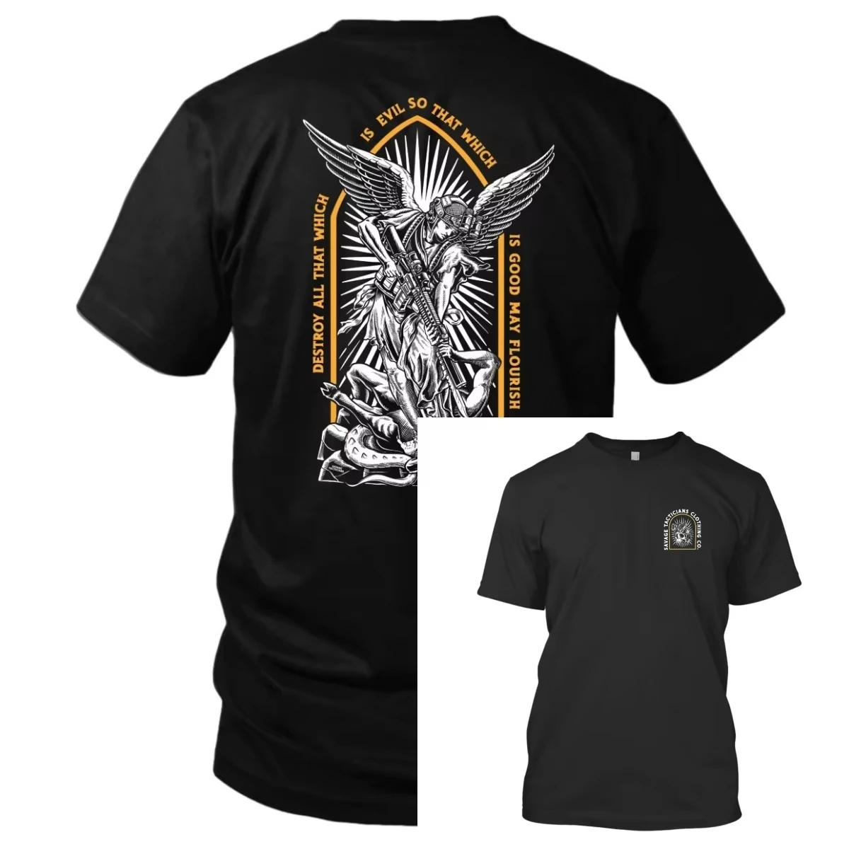 2026 Vintage Angel Art Graphic T Shirt Black Short Sleeve O-neck Cotton Retro Print Casual Unisex Tees