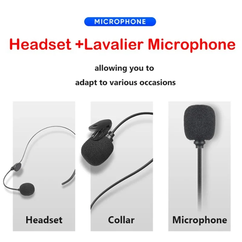 

A17Z UHF Portable Wireless Headphone/Lvalier Microphone With Bodypack Transmitter And Receiver 1/4Inch Output 1 To 1 Easy To Use