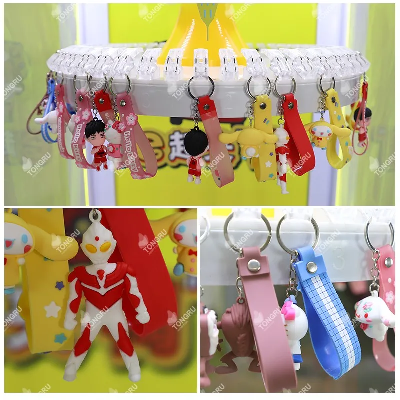 Keychain Clip Claw Machine Coin Operated Clip Prize Clamp Snacks Vending Arcade Crane Game Clip Claw Machine Yellow