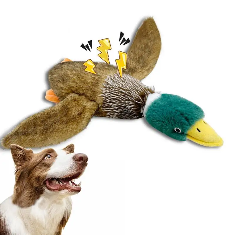 Duck Dog Toy Squeaky Cute Duck Plush for Dog Calming Chew Toy Pet Supplies for Small Medium And Large Pets Indoor Play Supports